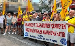 KESK üyelerinden eylem yapan öğretmenlere destek